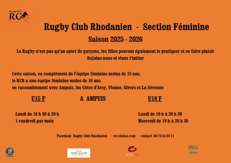 Infos Filles 25-26
