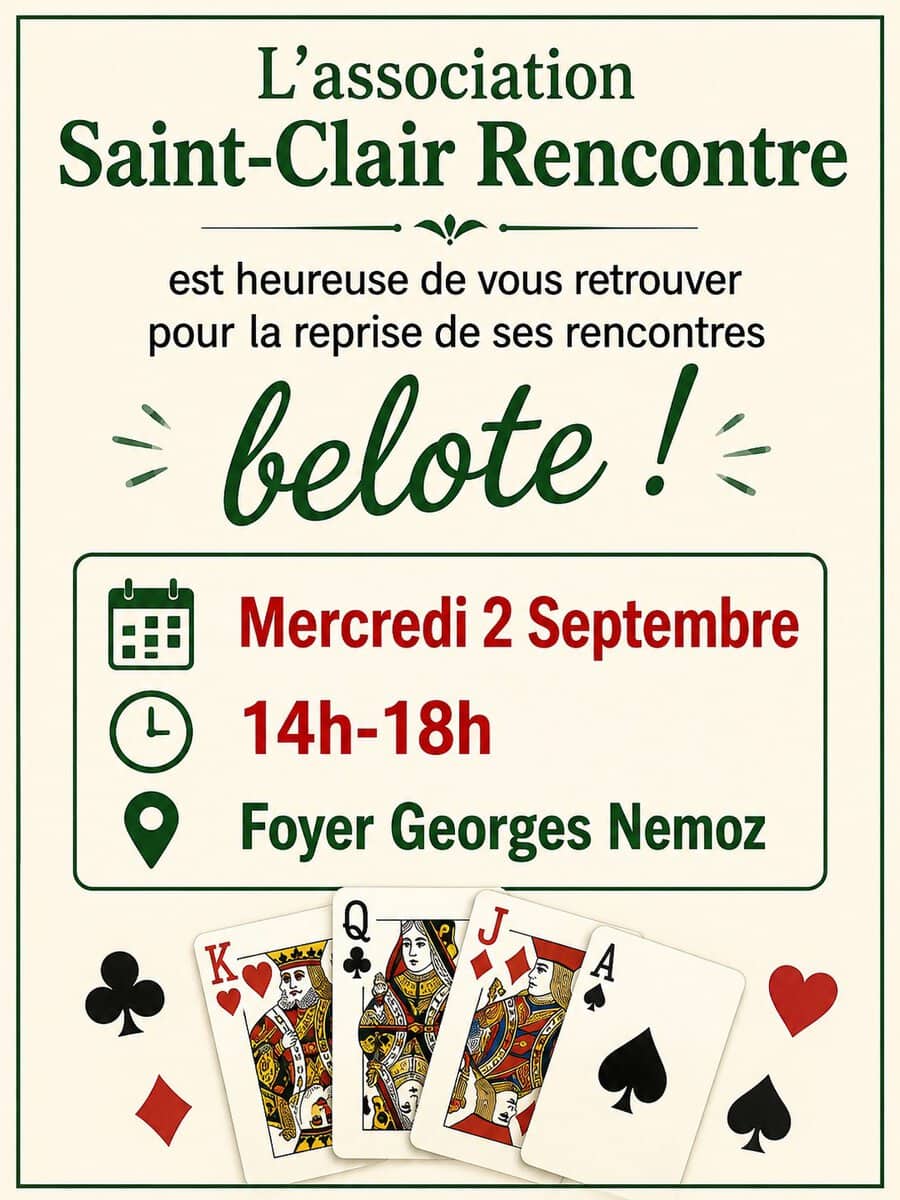 Belote - Saint Clair Rencontre