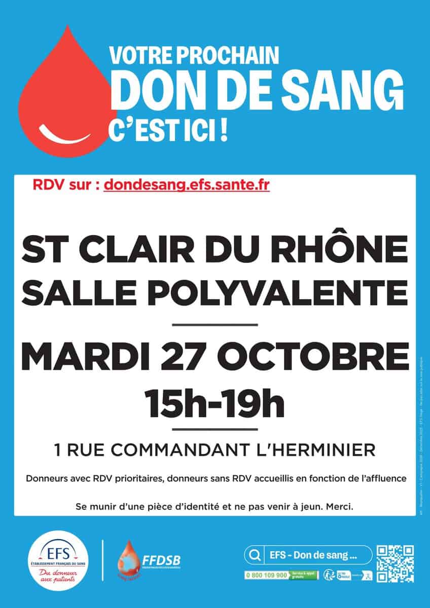 Don du sang dans notre commune